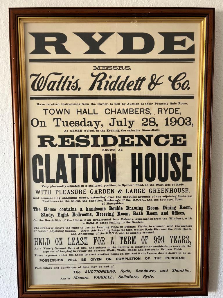 Lot: 89 - GARDEN FLAT FOR INVESTMENT OR OCCUPATION - Sale poster from 1903
